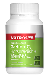 Nutra-Life Triple Strength Garlic + C + Horseradish  50 Capsules